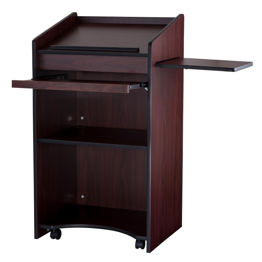 Oklahoma Sound® Aristocrat Non-Sound Lectern, Mahogany. Picture 1