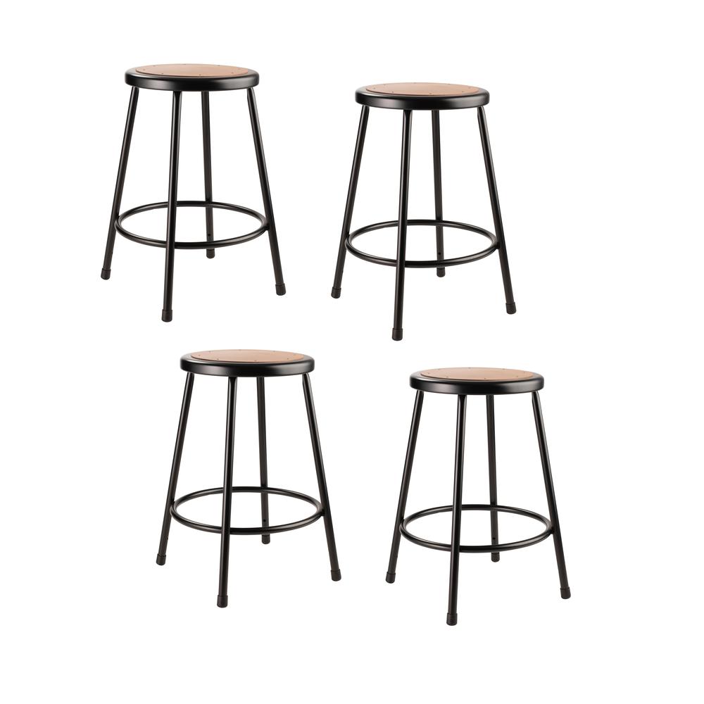 NPS® 24"Heavy Duty Steel Stool, Black. Picture 4