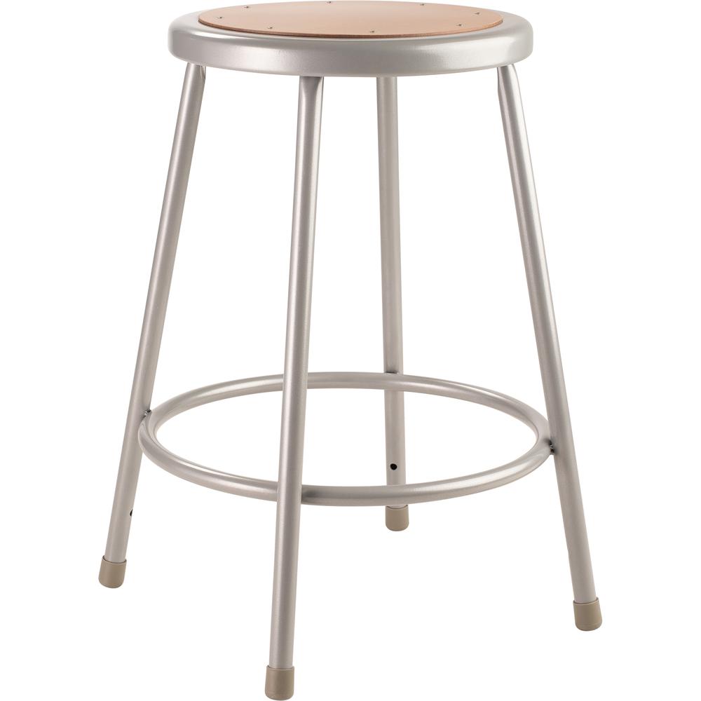 (4 Pack) NPS® 24" Heavy Duty Steel Stool, Grey. Picture 2
