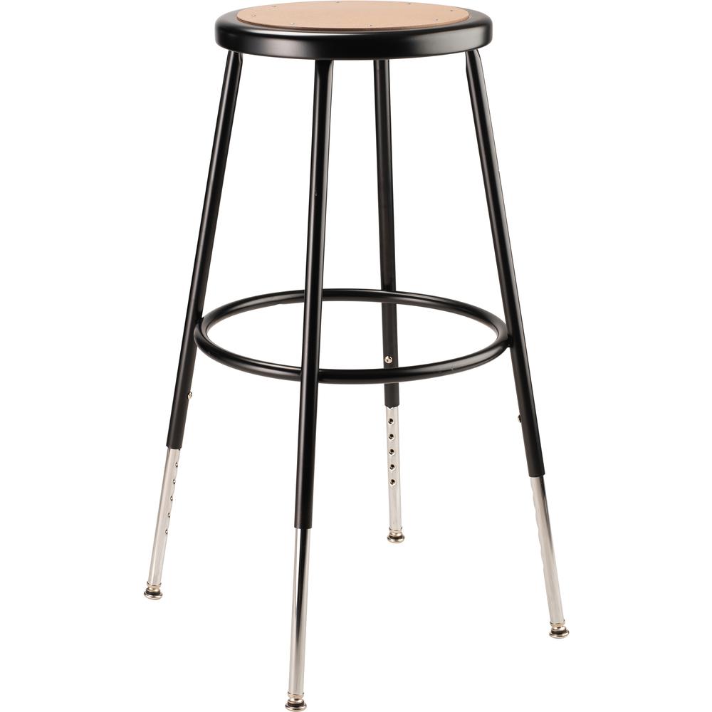 (4 Pack) NPS® 25"-33" Height Adjustable Heavy Duty Steel Stool, Black. Picture 2
