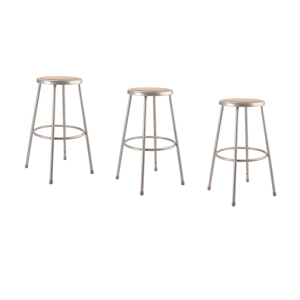NPS® 30" Heavy Duty Steel Stool, Grey. Picture 3