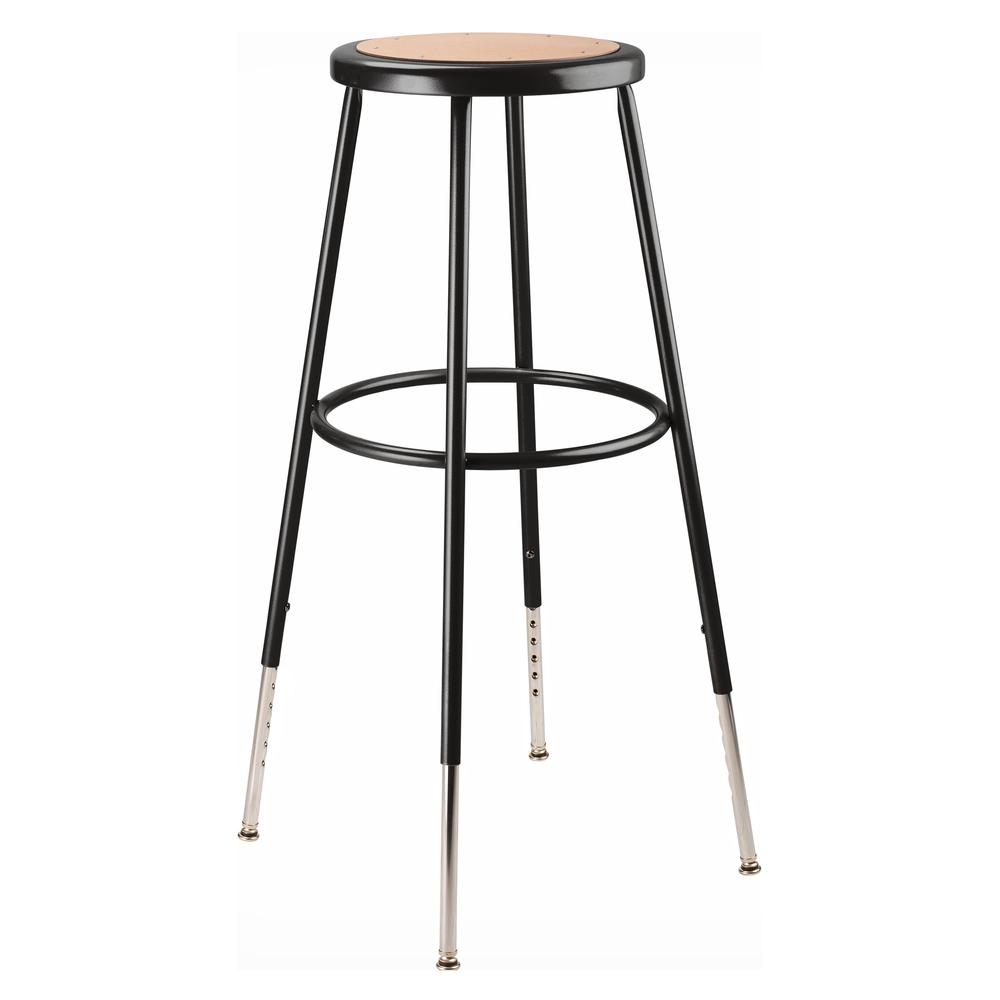 (3 Pack) NPS® 32 -39" Height Adjustable Heavy Duty Steel Stool, Black. Picture 2