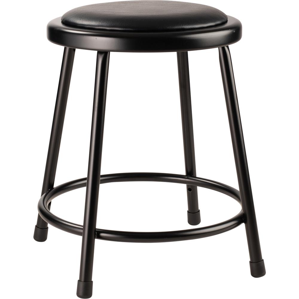 NPS® 18" Heavy Duty Vinyl Padded Steel Stool, Black. Picture 1