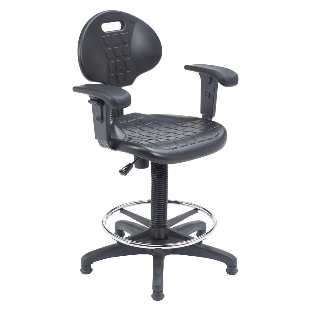 NPS® Polyurethane Task Chair with Arms, 22"-32" Height. Picture 1