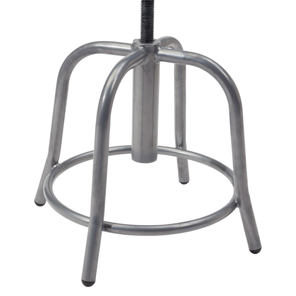NPS® 18” - 24” Height Adjustable Swivel Stool, Persian Blue Seat and Grey Frame. Picture 4