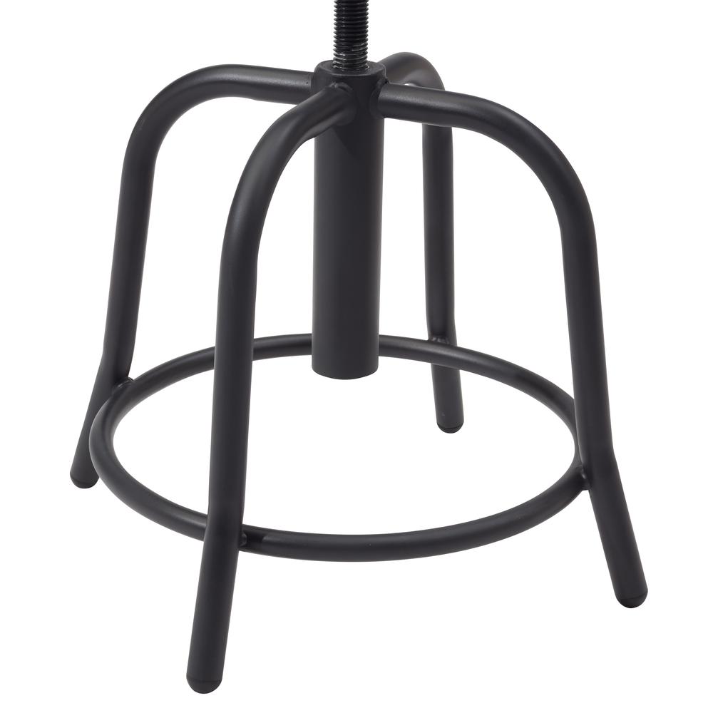 NPS® 18” - 24” Height Adjustable Swivel Stool, Persian Blue Seat and Black Frame. Picture 3