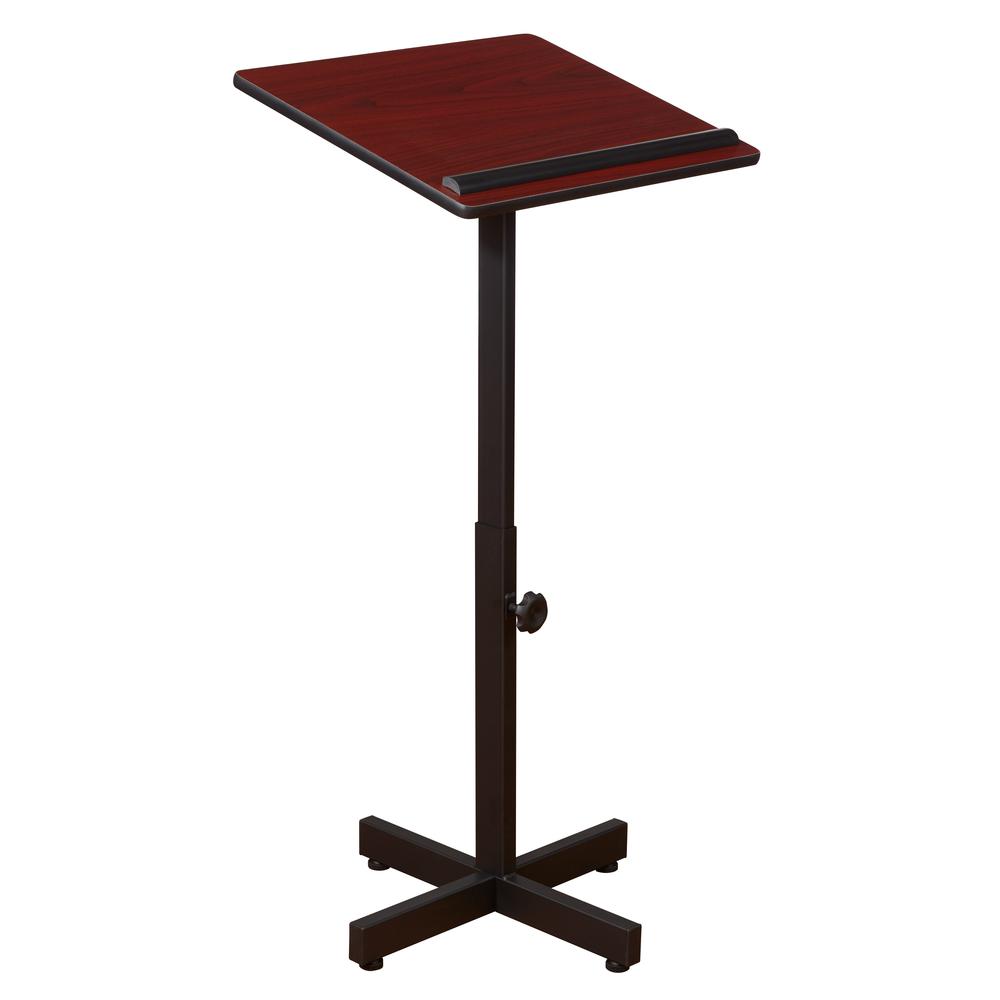 Oklahoma Sound® Portable Presentation Lectern Stand, Mahogany. Picture 1