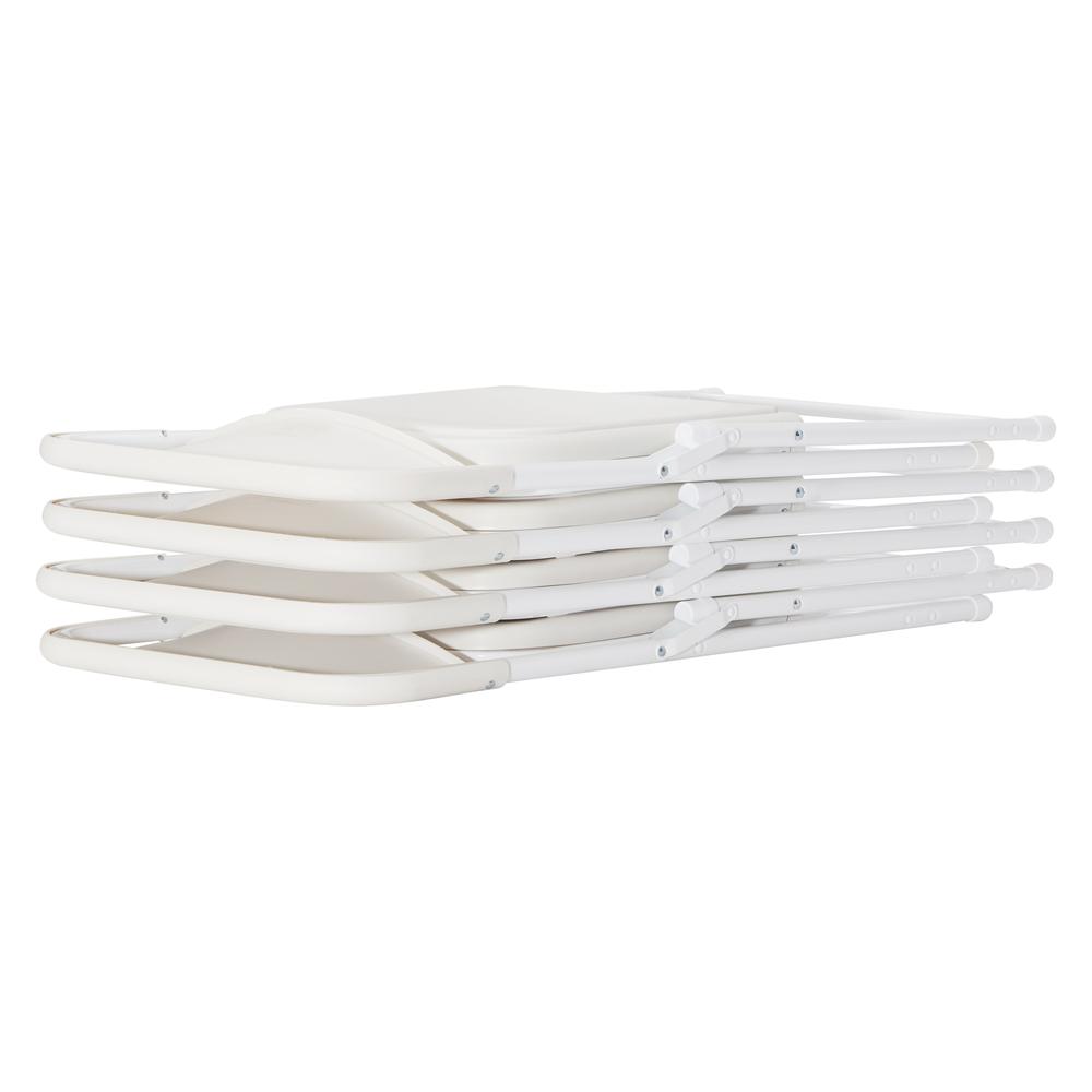 NPS® 800 Series Premium Lightweight Plastic Folding Chair, Bright White (Pack of 4). Picture 2