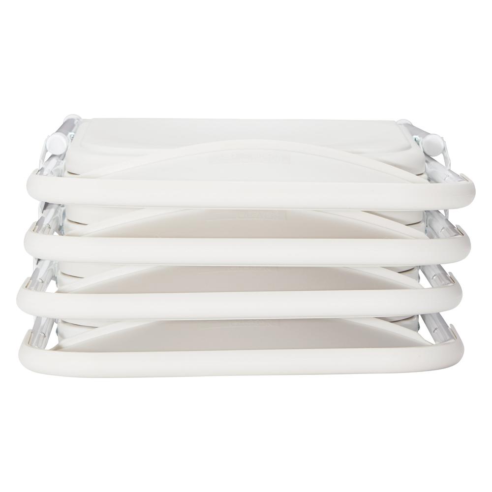 NPS® 800 Series Premium Lightweight Plastic Folding Chair, Bright White (Pack of 4). Picture 3
