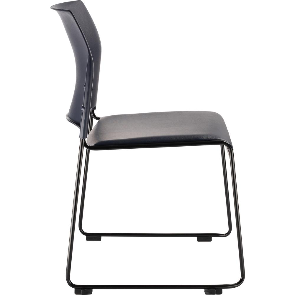 NPS® Cafetorium Plush Vinyl Stack Chair, Blue. Picture 3