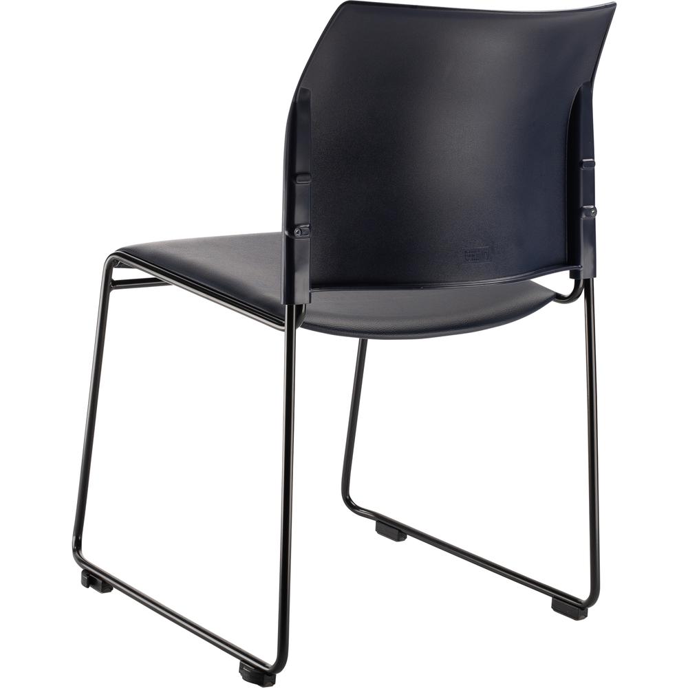 NPS® Cafetorium Plush Vinyl Stack Chair, Blue. Picture 4