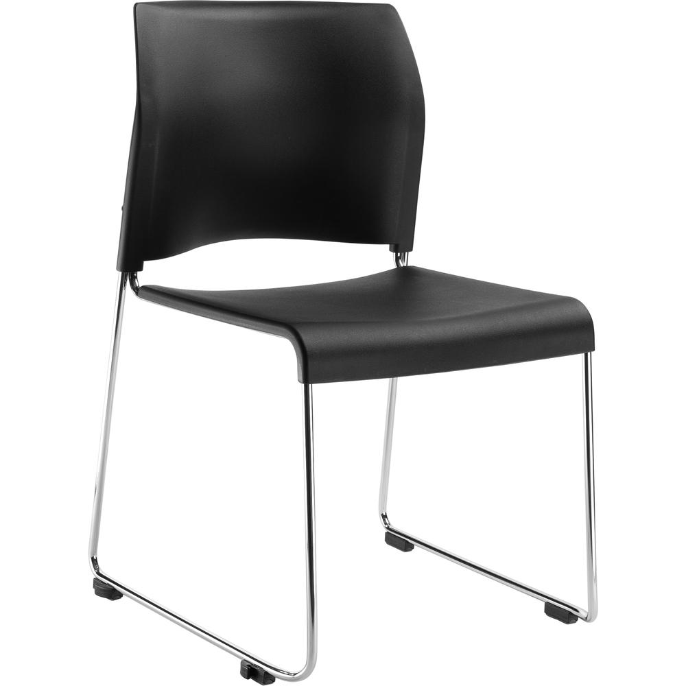 NPS® Cafetorium Plastic Stack Chair, Black. Picture 1