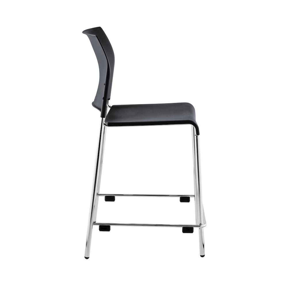 8800 Series Cafetorium Plastic Stool, Counter Height, Charcoal. Picture 3