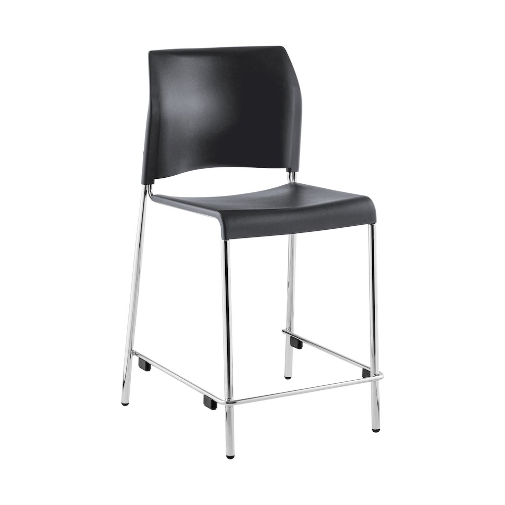 8800 Series Cafetorium Plastic Stool, Counter Height, Charcoal. Picture 1