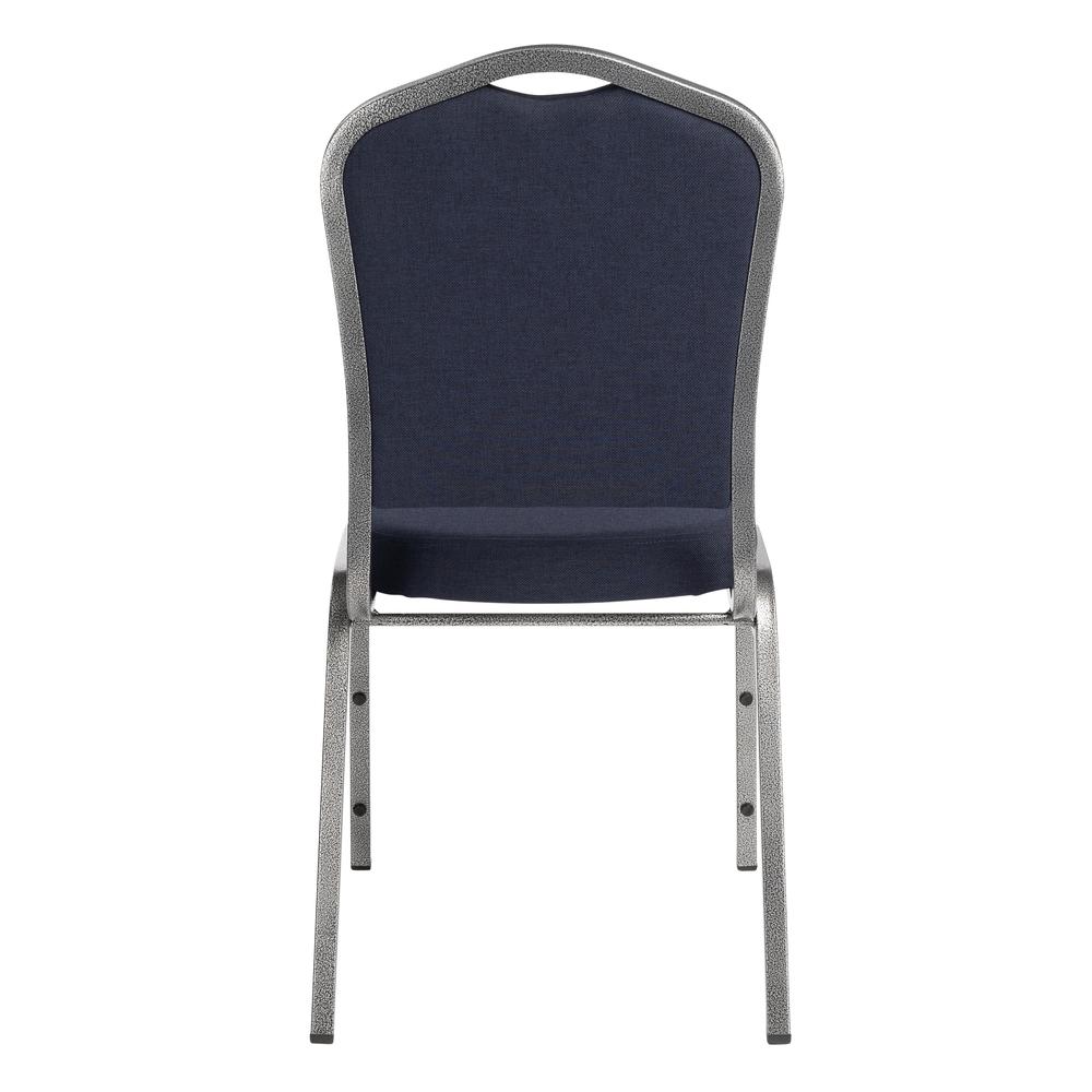 NPS® 9300 Series Deluxe Fabric Upholstered Stack Chair, Midnight Blue Seat/Silvervein Frame. Picture 5