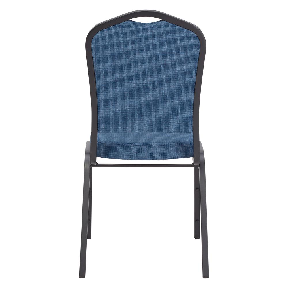NPS® 9300 Series Deluxe Fabric Upholstered Stack Chair, Natural Blue Seat/Black Sandtex Frame. Picture 4