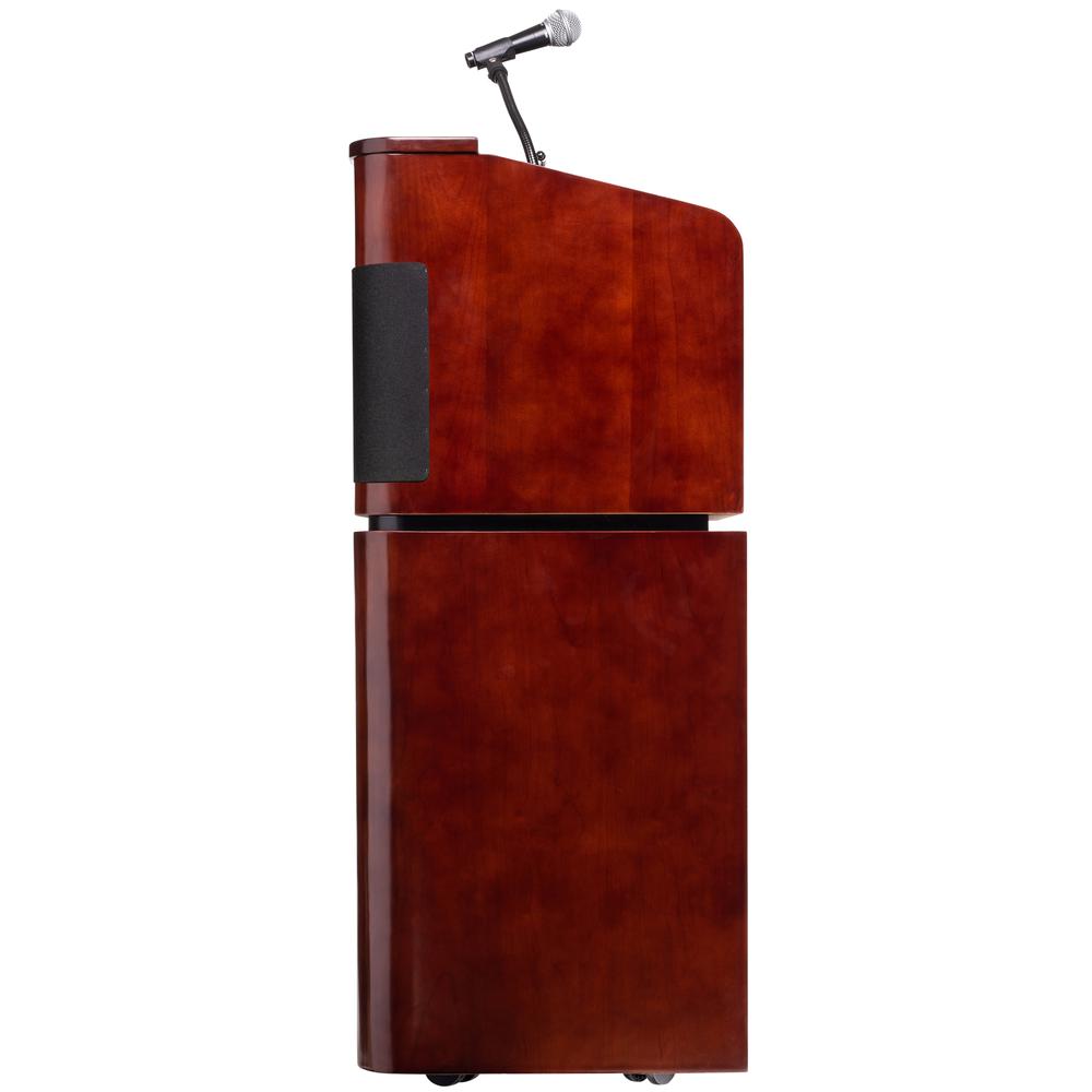 Oklahoma Sound® Tabletop & Base Combo Sound Lectern, Mahogany on Walnut. Picture 5