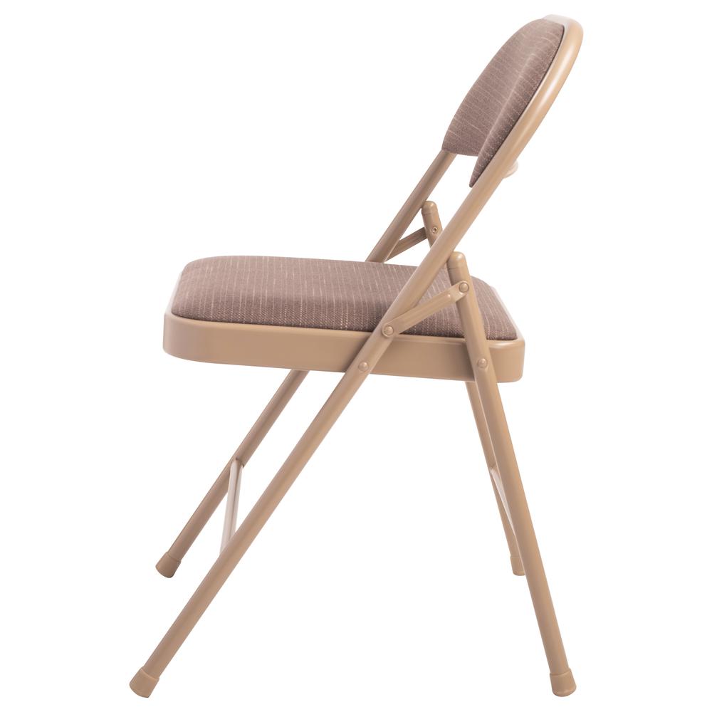 Commercialine® 900 Series Fabric Padded Folding Chair, Star Trail Brown (Pack of 4). Picture 3