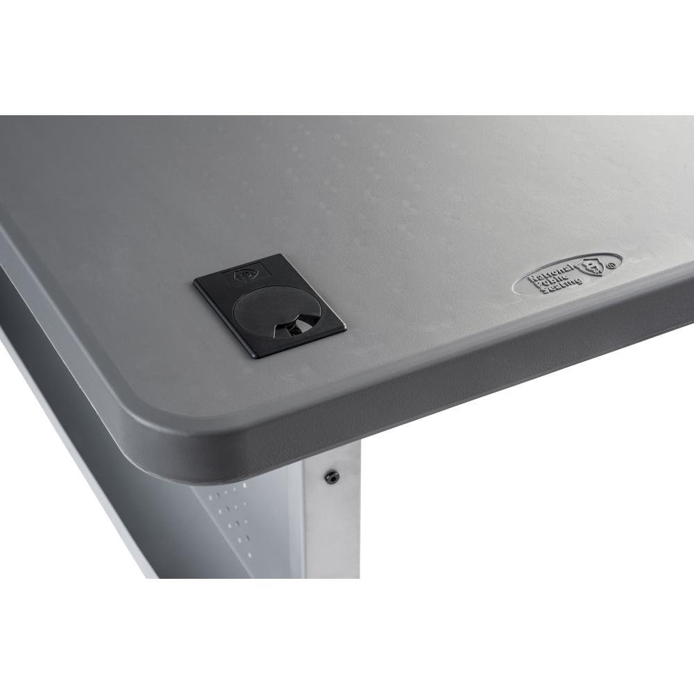 NPS® 24" x 60" Flip-N-Store Training Table, Charcoal Slate. Picture 5