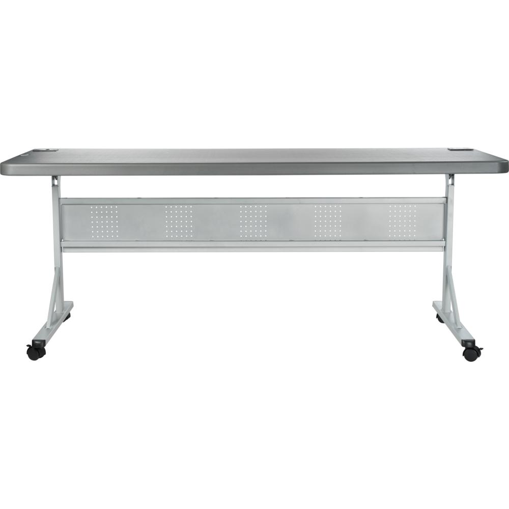 NPS® 24" x 72" Flip-N-Store Training Table, Charcoal Slate. Picture 4