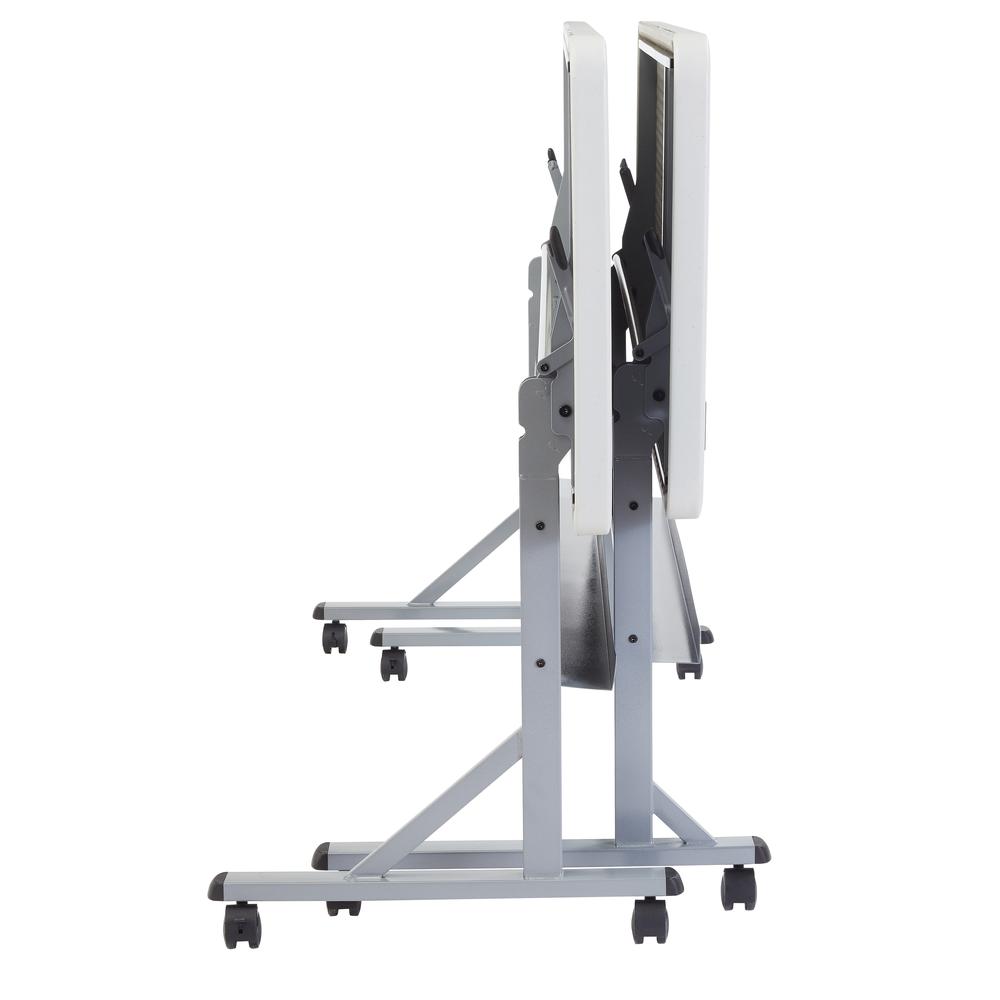 NPS® 24" x 72" Flip-N-Store Training Table, Speckled Grey. Picture 5