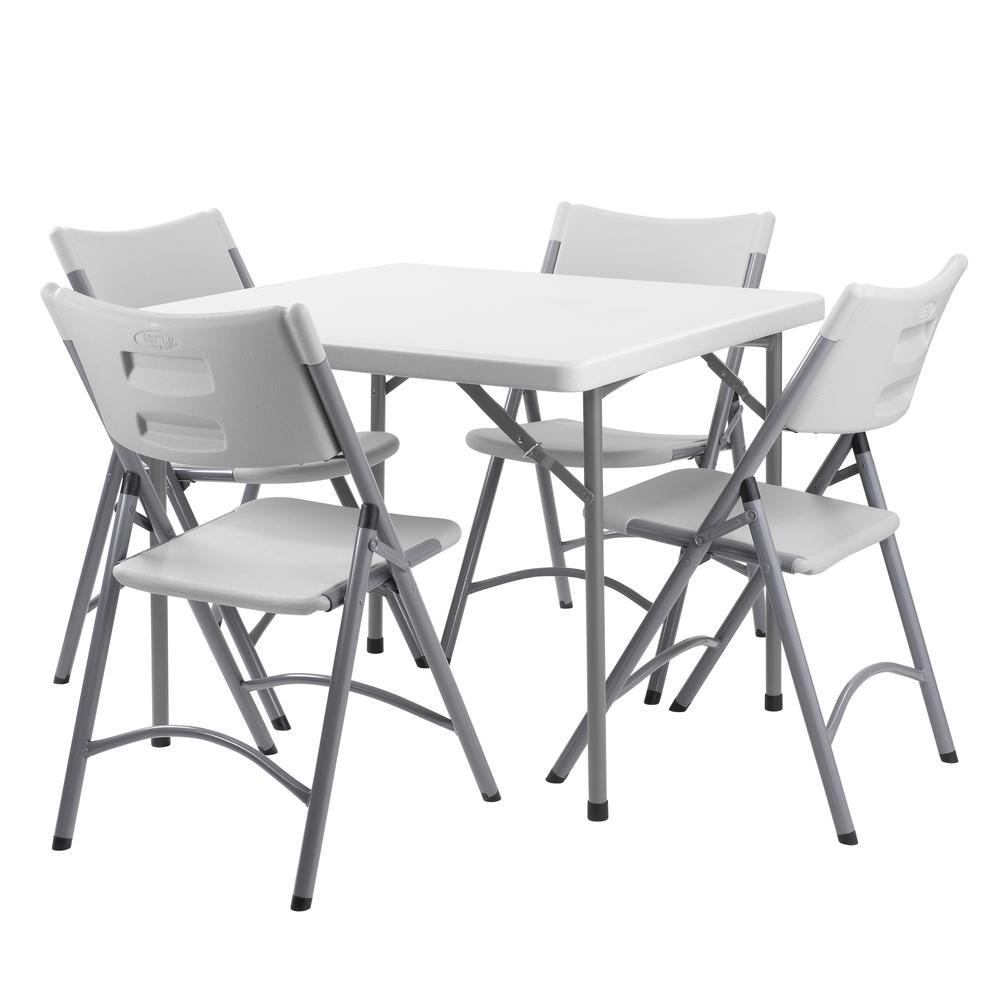 NPS® 36" x 36" Heavy Duty Folding Table, Speckled Gray. Picture 1