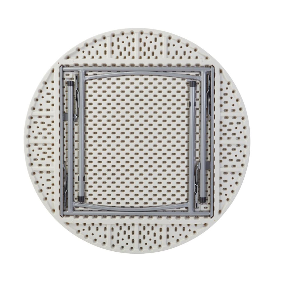 NPS® 48" Heavy Duty Round Folding Table, Speckled Grey. Picture 4