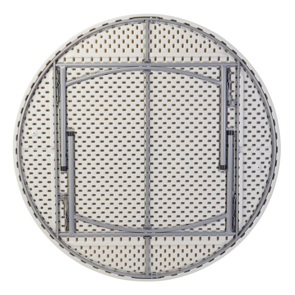NPS® 71" Heavy Duty Round Folding Table, Speckled Grey. Picture 3