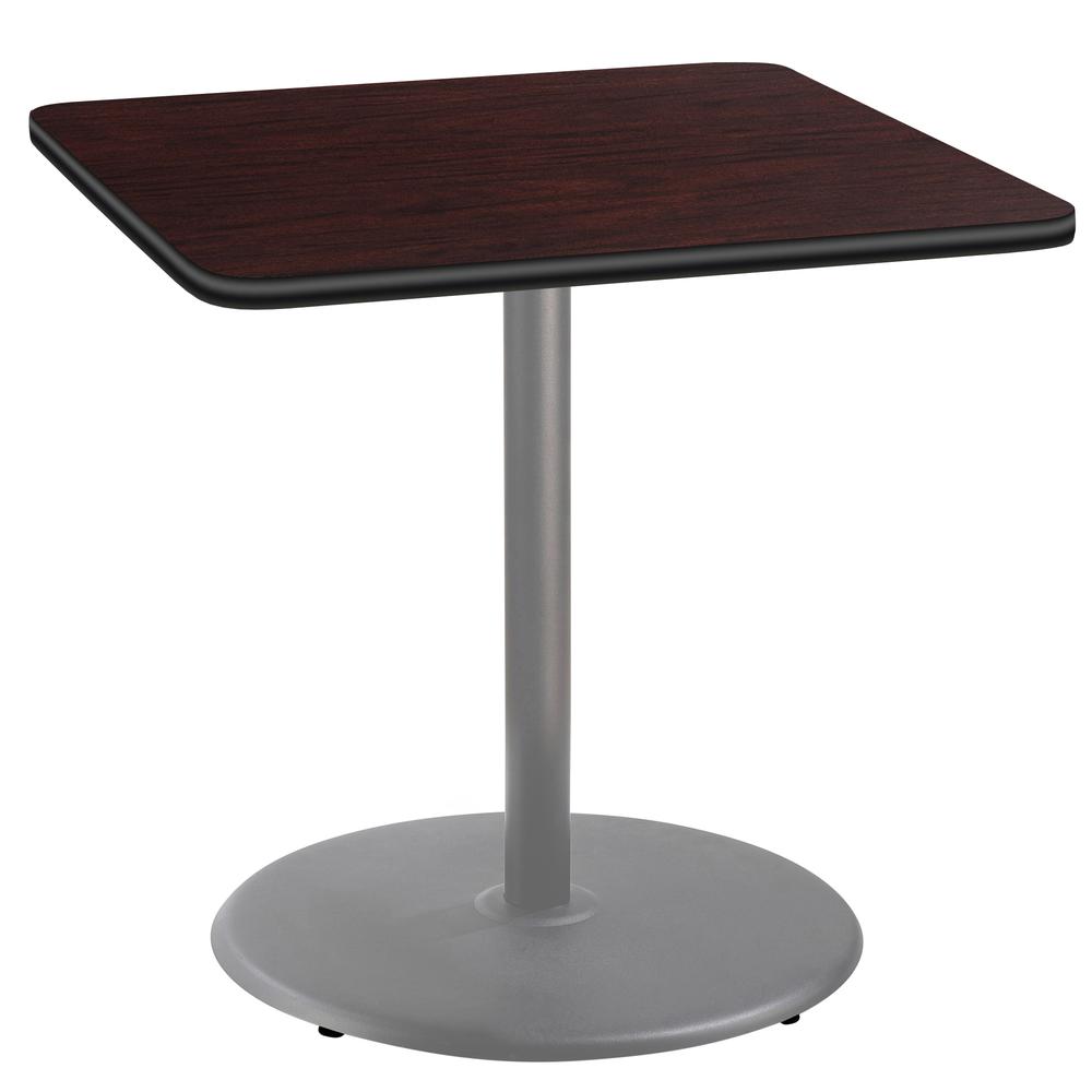 NPS® Café Table, 36" Square, Round Base, 36" Height, Particleboard Core/T-Mold. Picture 1