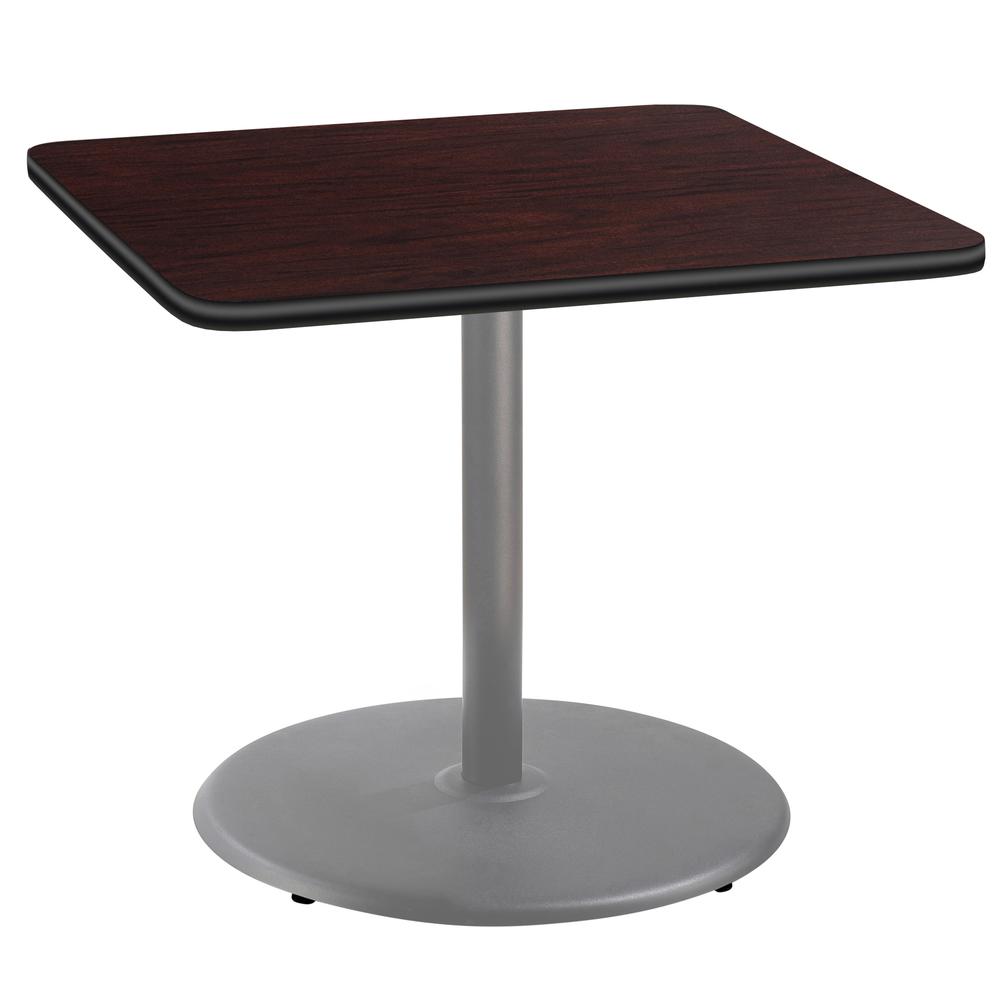 NPS® Café Table, 36" Square, Round Base, 30" Height, Particleboard Core/T-Mold. Picture 1