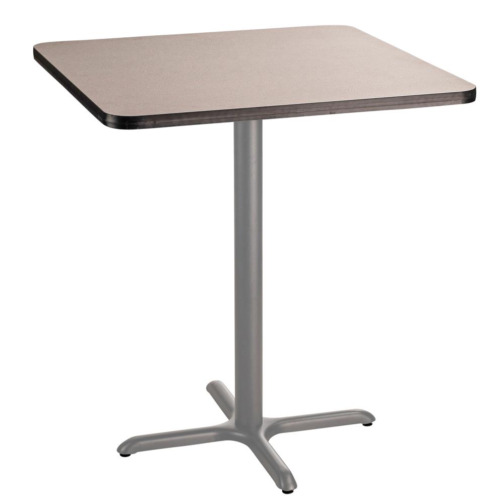 NPS® Café Table, 36" Square, X Base, 42" Height, Particleboard Core/T-Mold. Picture 1