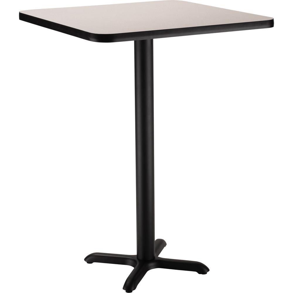 NPS® Café Table, 36" Square, "X" Base, 42" Height, Particleboard Core/T-Mold - Grey. Picture 1