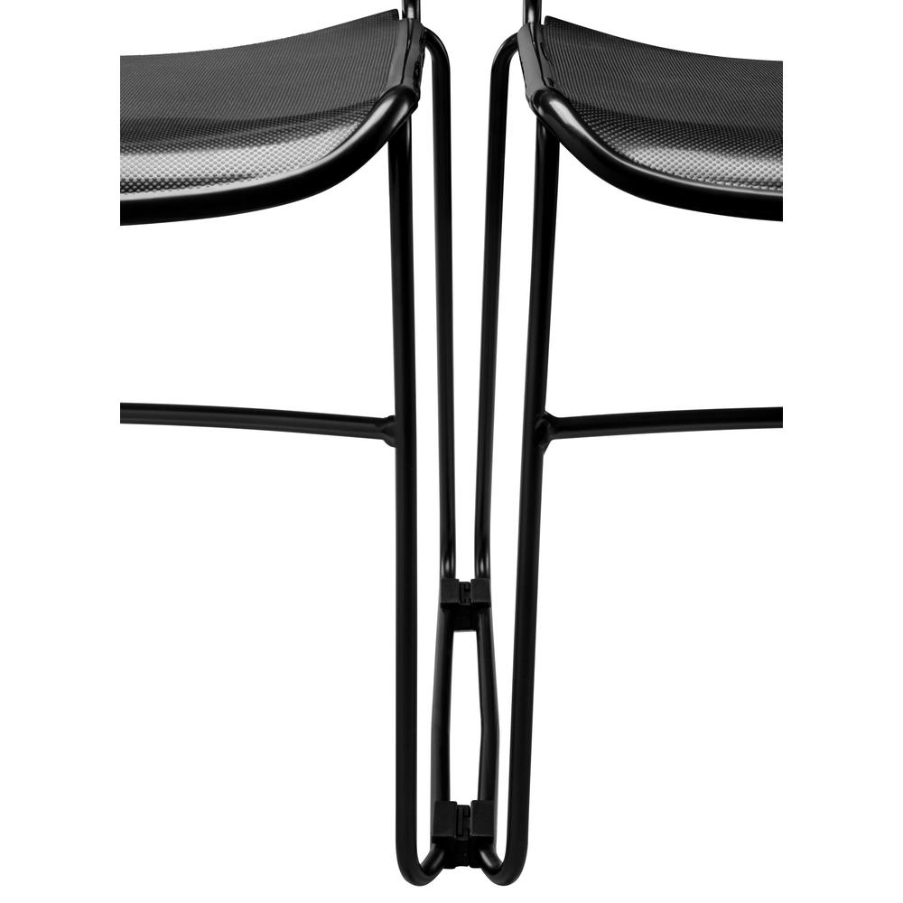 Commercialine® Multi-purpose Ultra Compact Stack Chair, Black. Picture 5