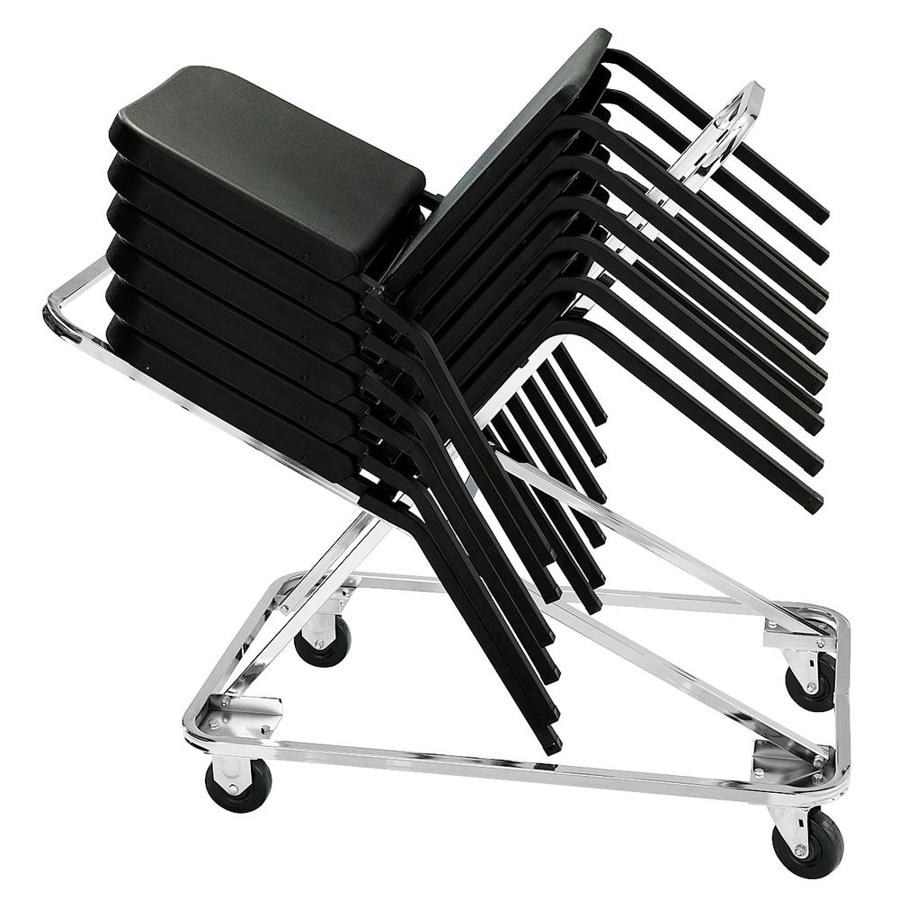 Dolly for 8200 Series Melody Chairs – Heavy-Duty Steel Chair Dolly with Chrome Frame, Hard Rubber Casters, Holds Up to 18 Chairs, 332 lbs Capacity. Picture 5