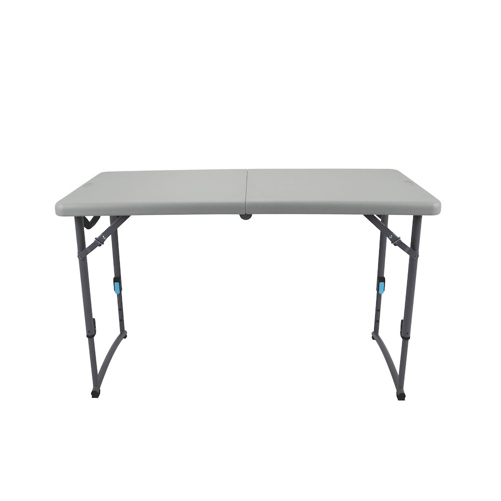 Plastic fold in half adjustable height table. Picture 2