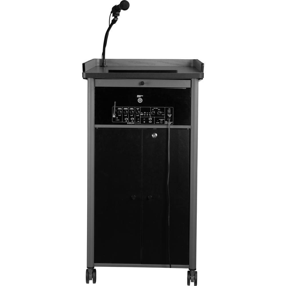 Oklahoma Sound® Greystone Lectern with Sound, Charcoal. Picture 5