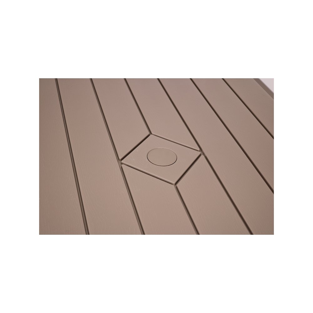 Blow Molded Picnic Table- Brown, Brown Frame. Picture 5
