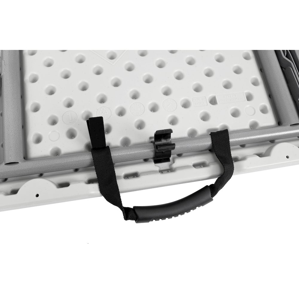Plastic fold in half adjustable height table. Picture 6