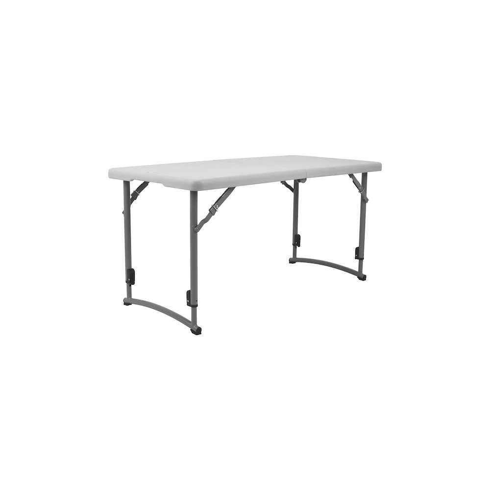 Plastic fold in half adjustable height table. Picture 3