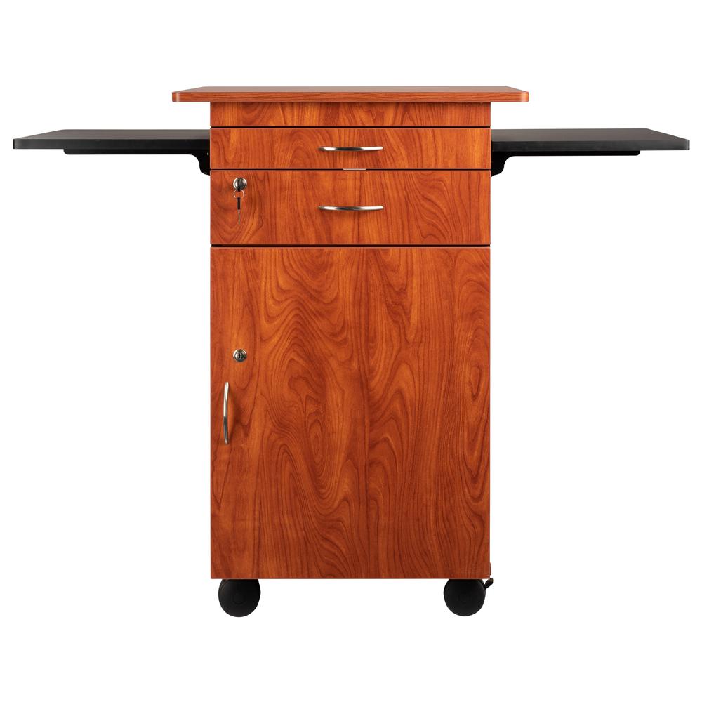 Oklahoma Sound® Multimedia Cart, Cherry/Black. Picture 4