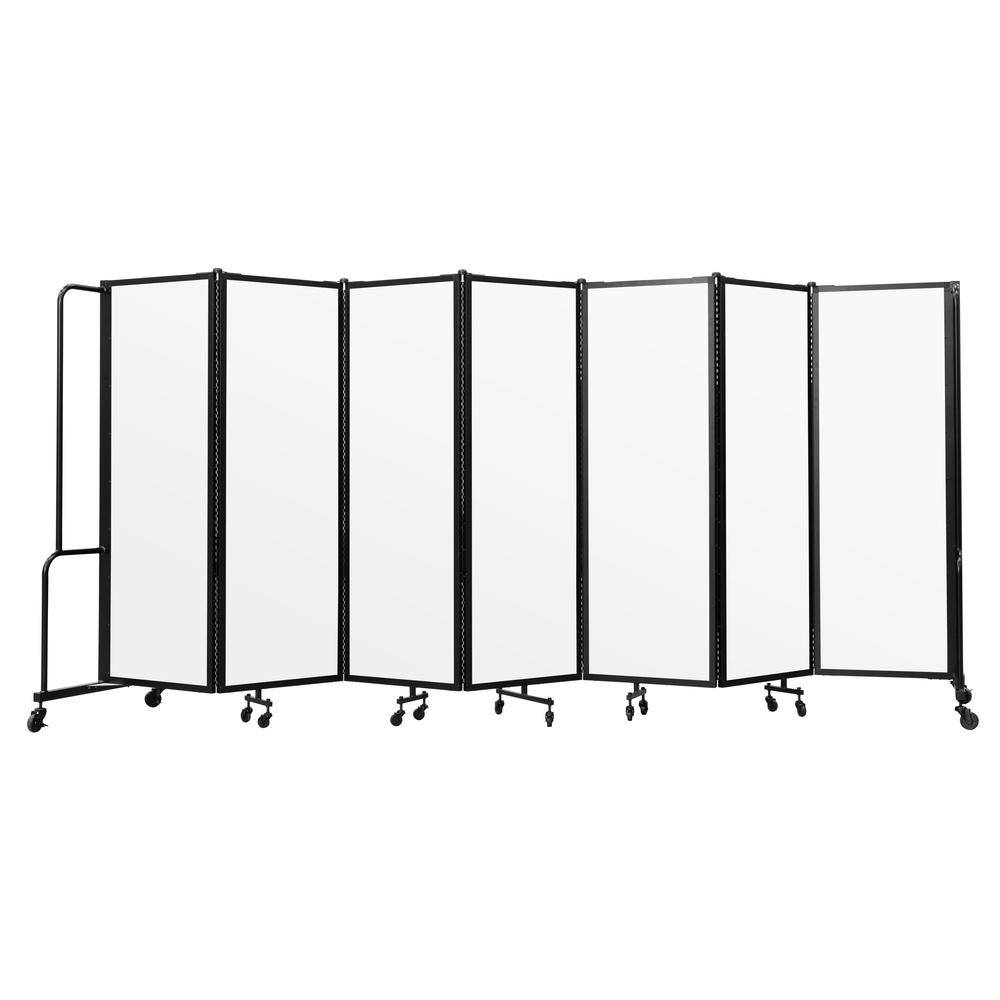 NPS® Room Divider, 6' Height, 7 Sections, Clear Acrylic Panels. Picture 2