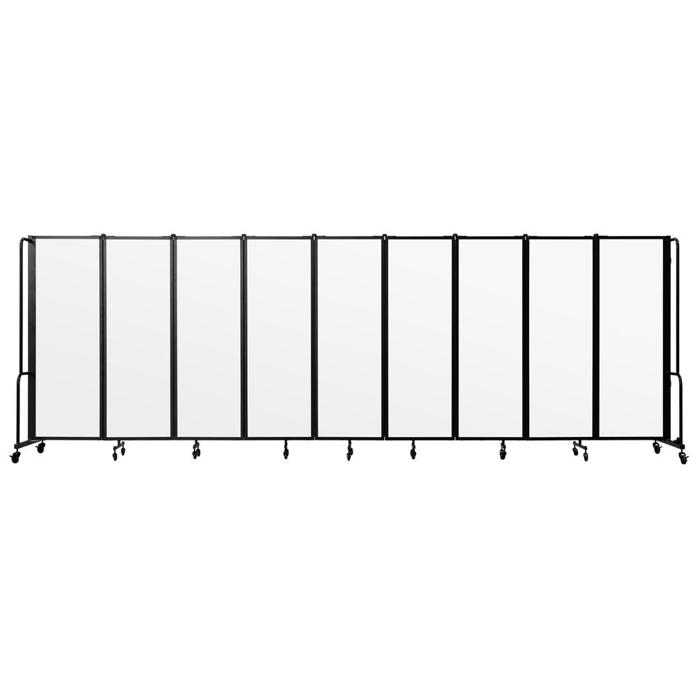 NPS® Room Divider, 6' Height, 9 Sections, Clear Acrylic Panels. Picture 1