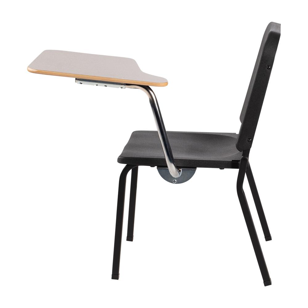 NPS® 8200 Series Melody Music Stack Chair With Left Tablet Arm, Black Chair and Grey Nebula Tablet Arm. Picture 4