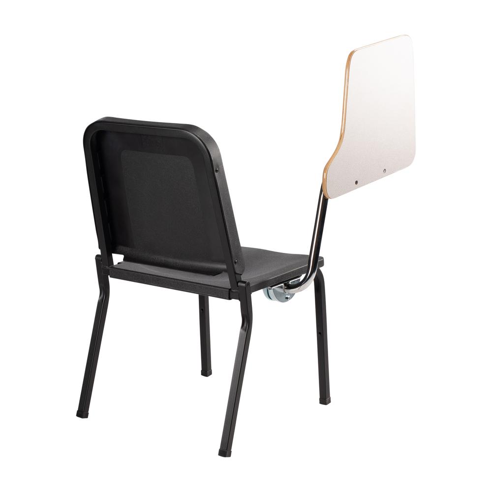 NPS® 8200 Series Melody Music Stack Chair With Right Tablet Arm, Black Chair and Grey Nebula Tablet Arm. Picture 3