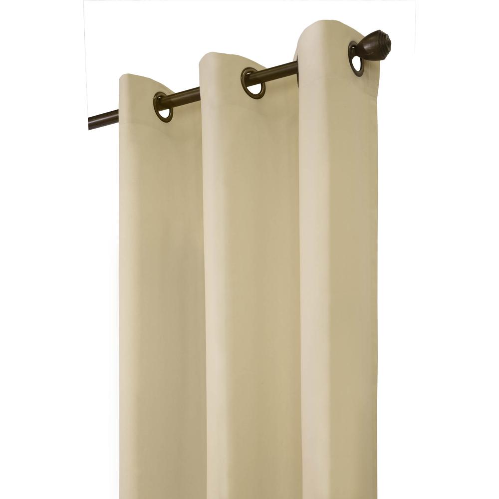 Weathermate Grommet Curtain Panel Pair each 40 x 95 in Natural. Picture 2