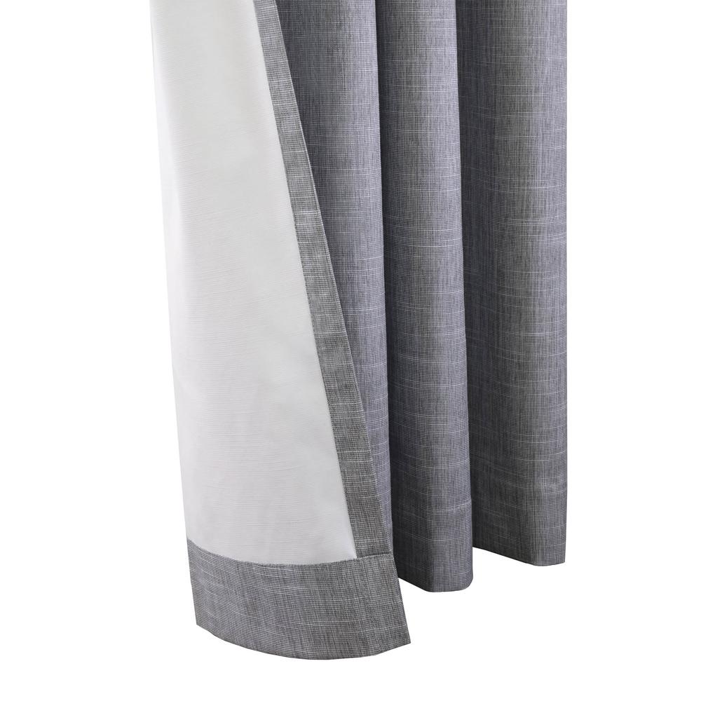 Maya Grommet Curtain Panel Window Dressing 52 x 63 in Grey. Picture 3