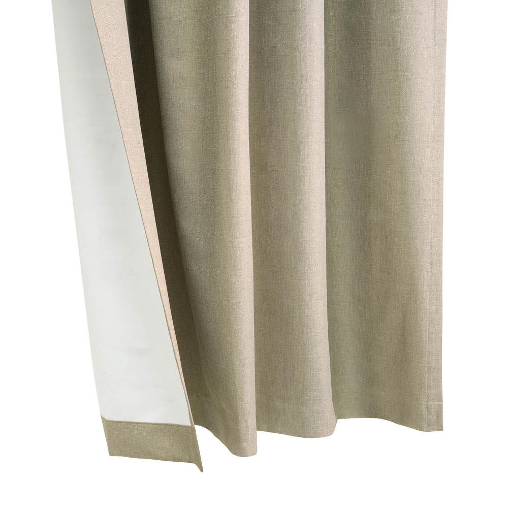 Baxter Back Tab Curtain Panel Window Dressing 52 x 84 in Oatmeal. Picture 3