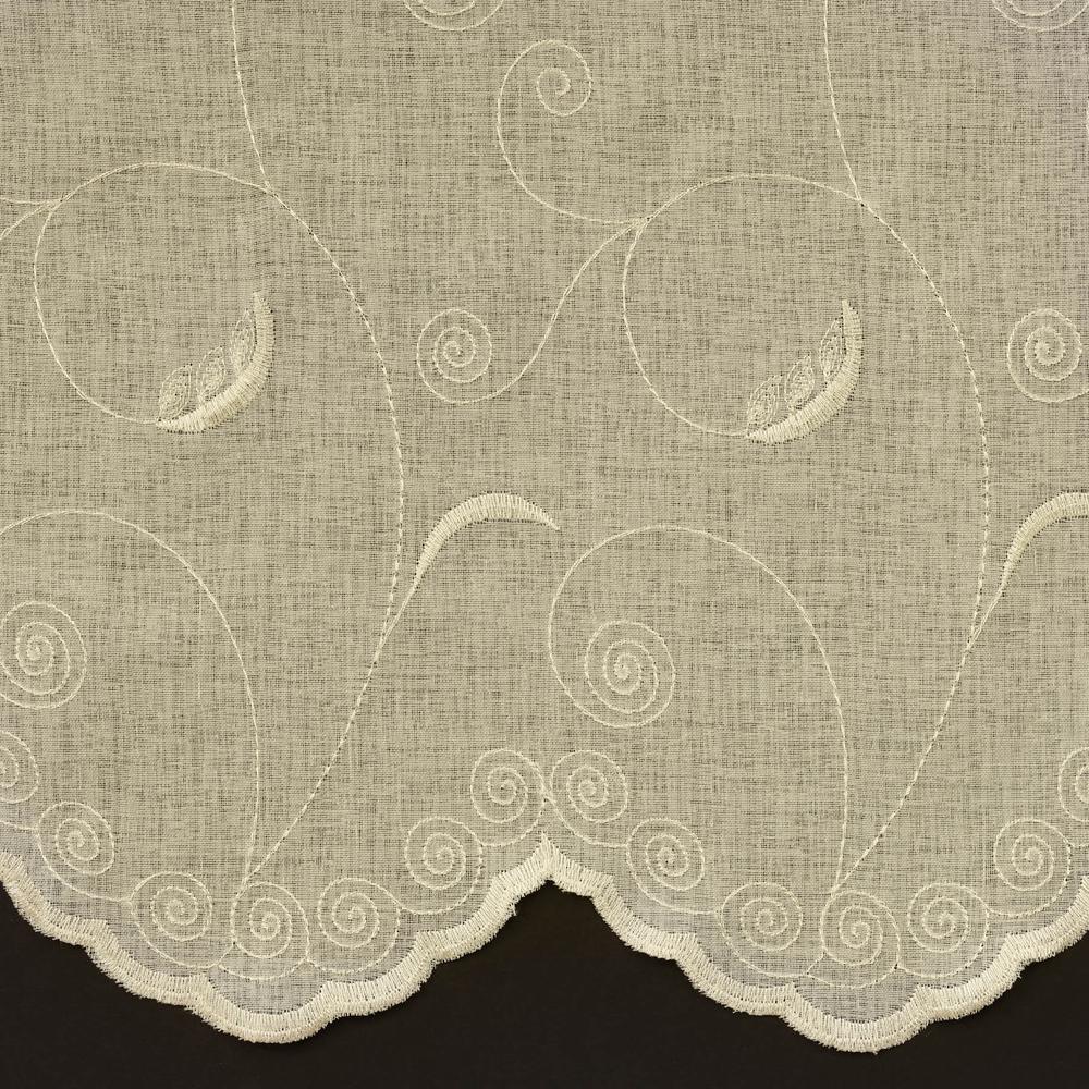 Hathaway Rod Pocket Curtain Panel Window Dressing 54 x 63 in Cream. Picture 4