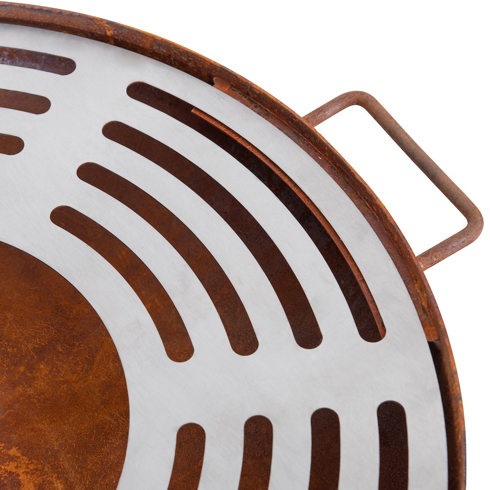 28 in. Fire Pit Outdoor Steel Rusic Firepit Patio Wood Burning Fire Pits. Picture 4