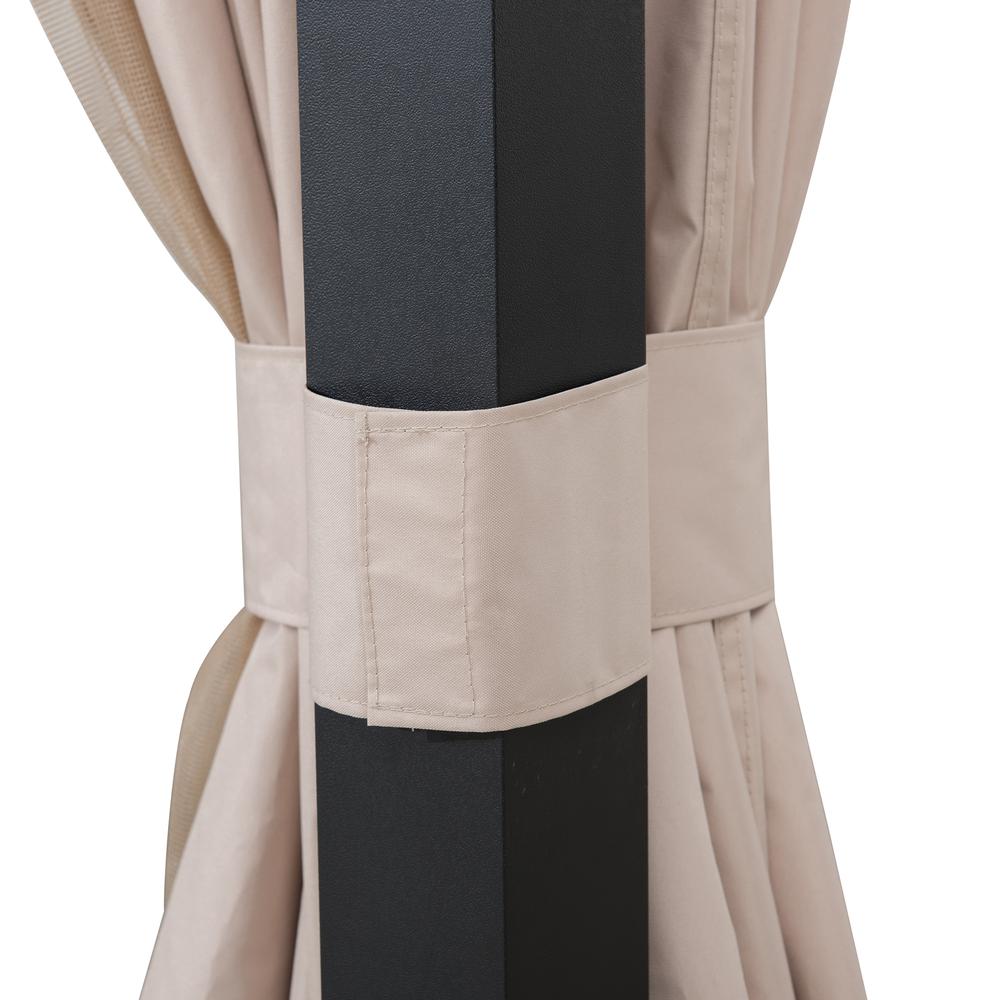 Sunjoy Patio 10 x 12 ft Steel Gazebo with Decorative Vine Frame Detail. Picture 8